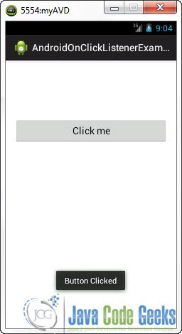 Android OnClickListener - button-clicked