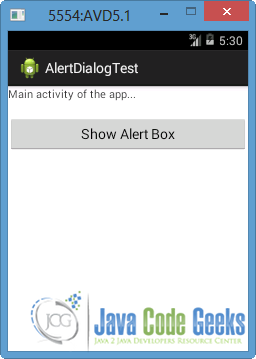 Android Alert Dialog - AVDAlertDialog1
