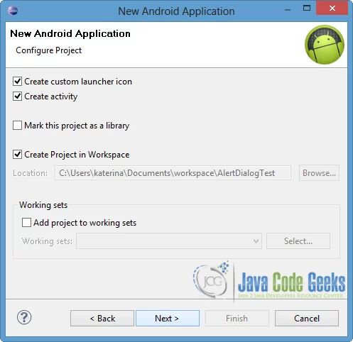 Android Alert Dialog - AlertDialProj2