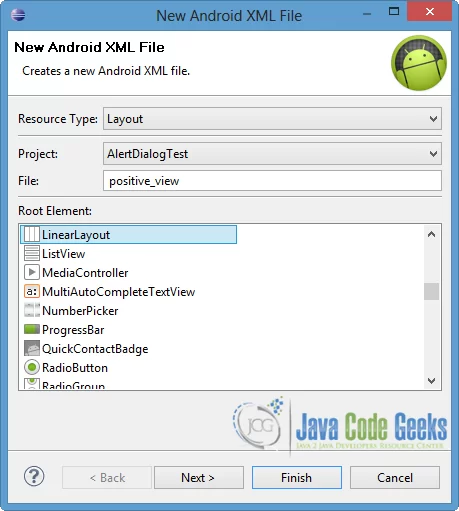 Android Alert Dialog - AlertDialpositive_view