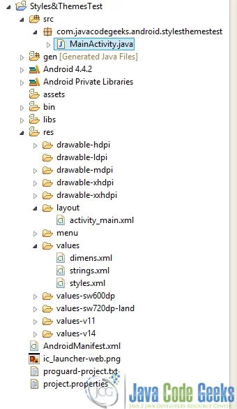 Styles&ThemesProjStructure