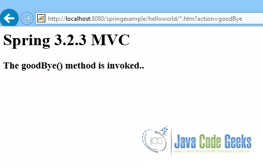 springMVCgoodByeAction