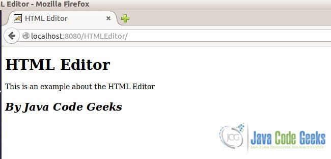 HTML Editor - Browser Output