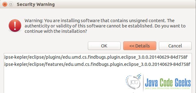 Eclipse Security Warning