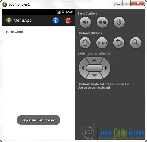 Figure 10. Tapping the red icon