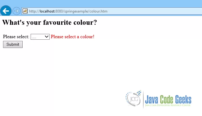 dropdown box error