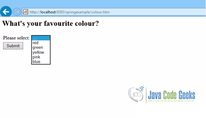 Dropdown box