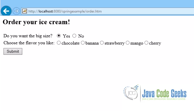 Radiobutton page