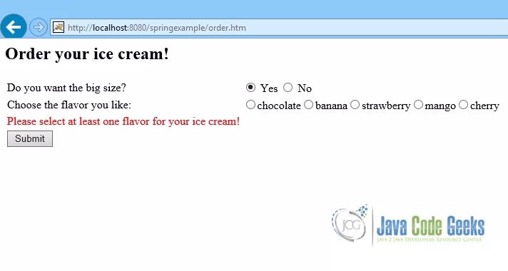 Radiobutton error