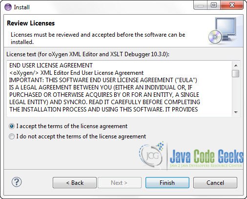 Figure 5 : Accept the Licence Agreement