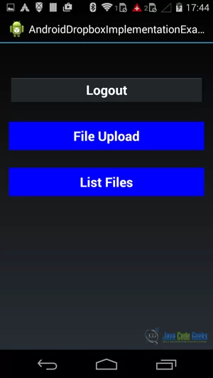 Figure 10. Logged in Dropbox