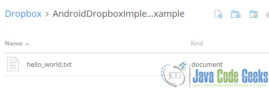 Figure 13. Dropbox folder updated