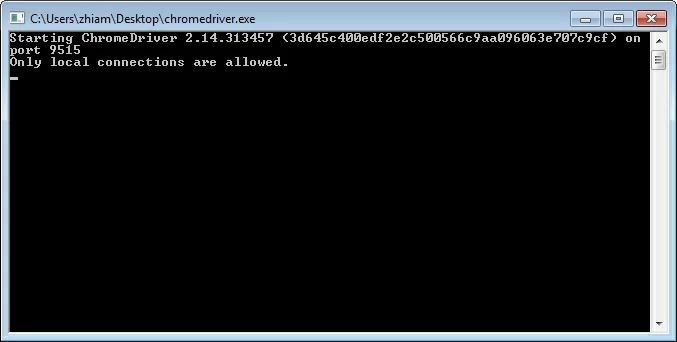 Figure 2. Chrome Driver