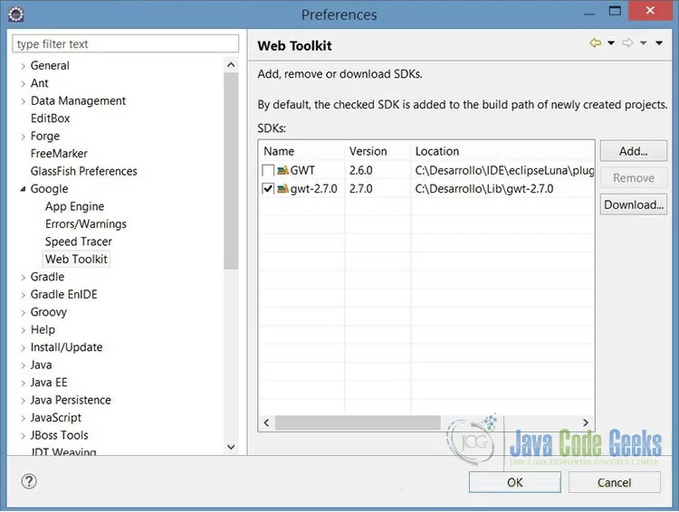 GWT SDK Eclipse Setting