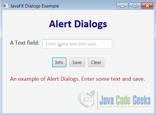 Figure 1: Alert Dialog Example