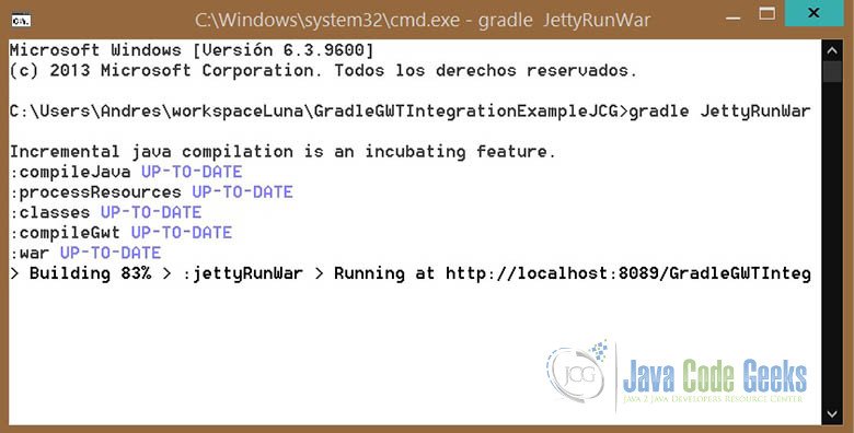 Gradle GWT Building and Running
