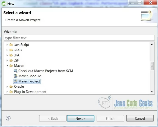 Eclipse new Project Wizard