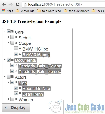 Figure 4. Selecting nodes