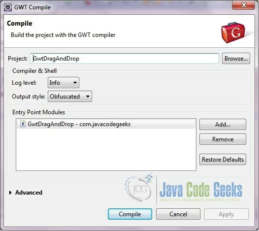 Figure 3. GWT Compile 2