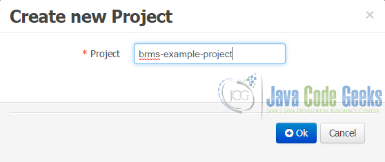 BRMS - Create new Project