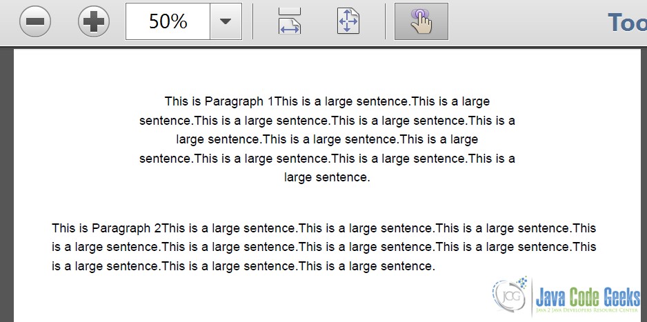 Fig 6 : Paragraph Example