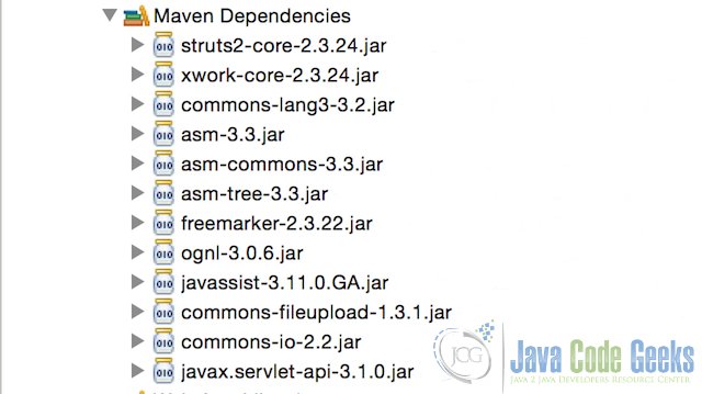 Maven Dependency - Struts 2