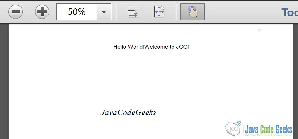 Fig 1 : Read PDF Using Itext