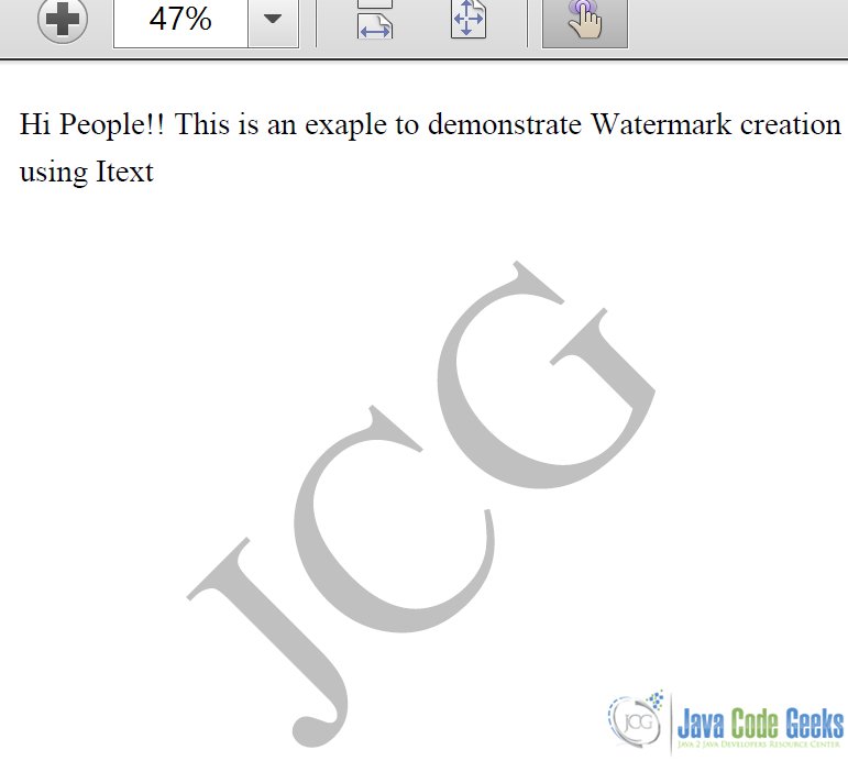 Fig 1 : WaterMarked PDF Document