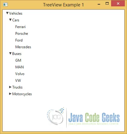 Creation of a TreeView with constant data