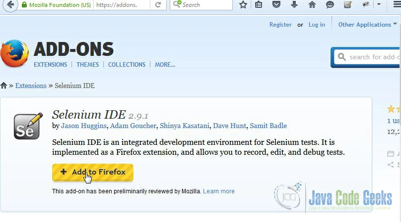 Plugins page
