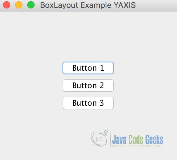 BoxLayout Example on YAXIS