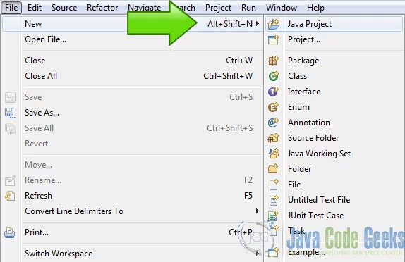 02 Create new Java project