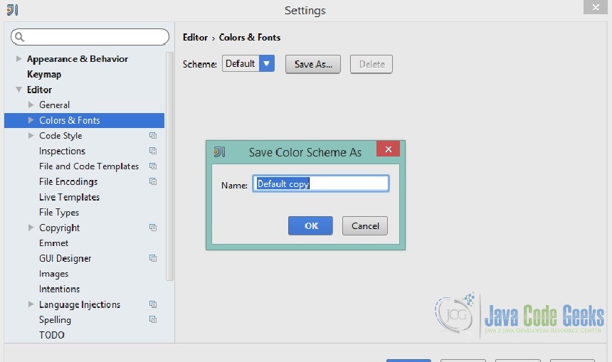 IntelliJ IDEA Colors & Fonts Settings