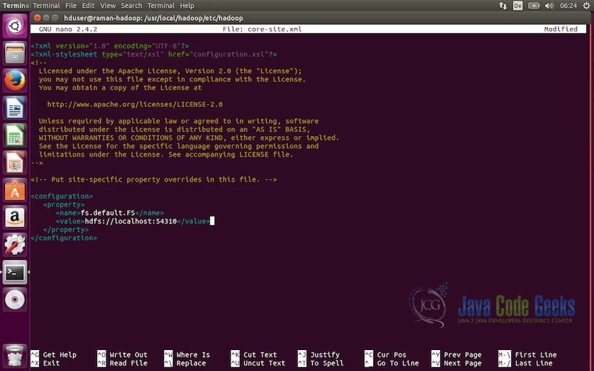 Updating core-site.xml