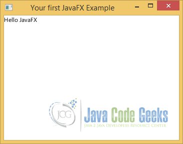 Yout First JavaFX Example