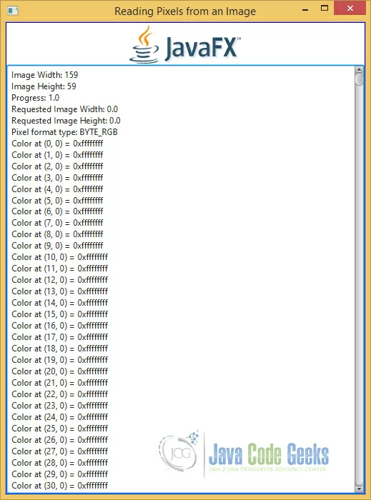 Reading Pixels from an Image