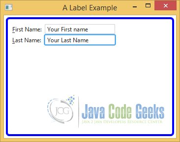 A JavaFX Label Example