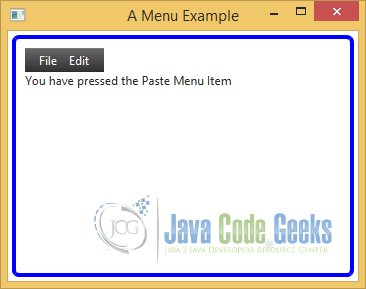 A JavaFX Menu Example