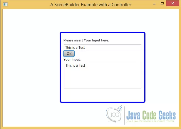 A Scene Builder Example with a Controller Class