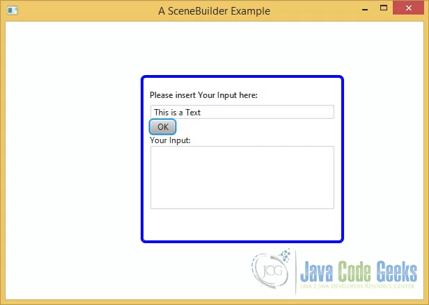 A Scene Builder Example with no Event Handler