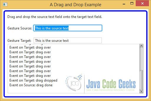 A JavaFX Drag-and-Drop Gesture Example using the DragBoard