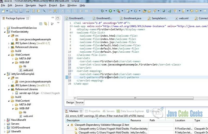 Mapping the servlet