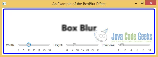 A BoxBlur Effect Example