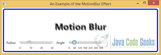A MotionBlur Effect Example