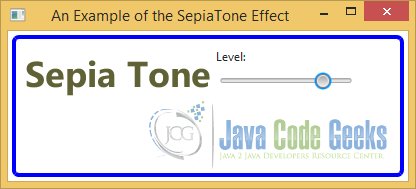 A SepiaTone Effect Example