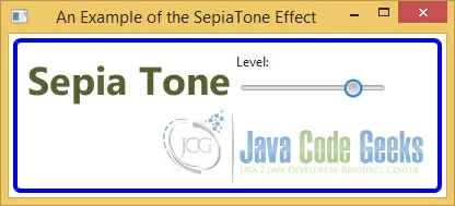 A SepiaTone Effect Example