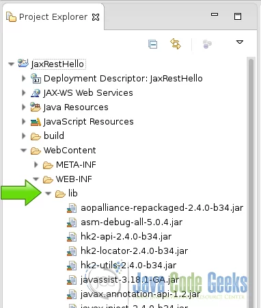 Figure 3: Copy jars into lib folder