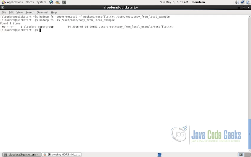 Overwriting existing file in HDFS