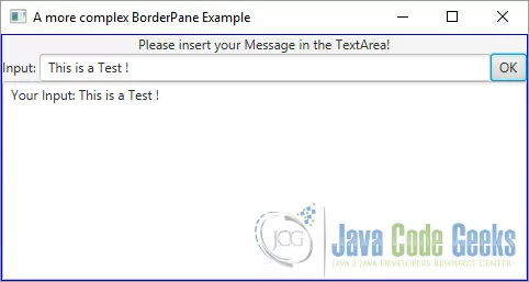 A more complex JavaFX BorderPane Example