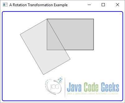 A JavaFX Rotation Transformation Example